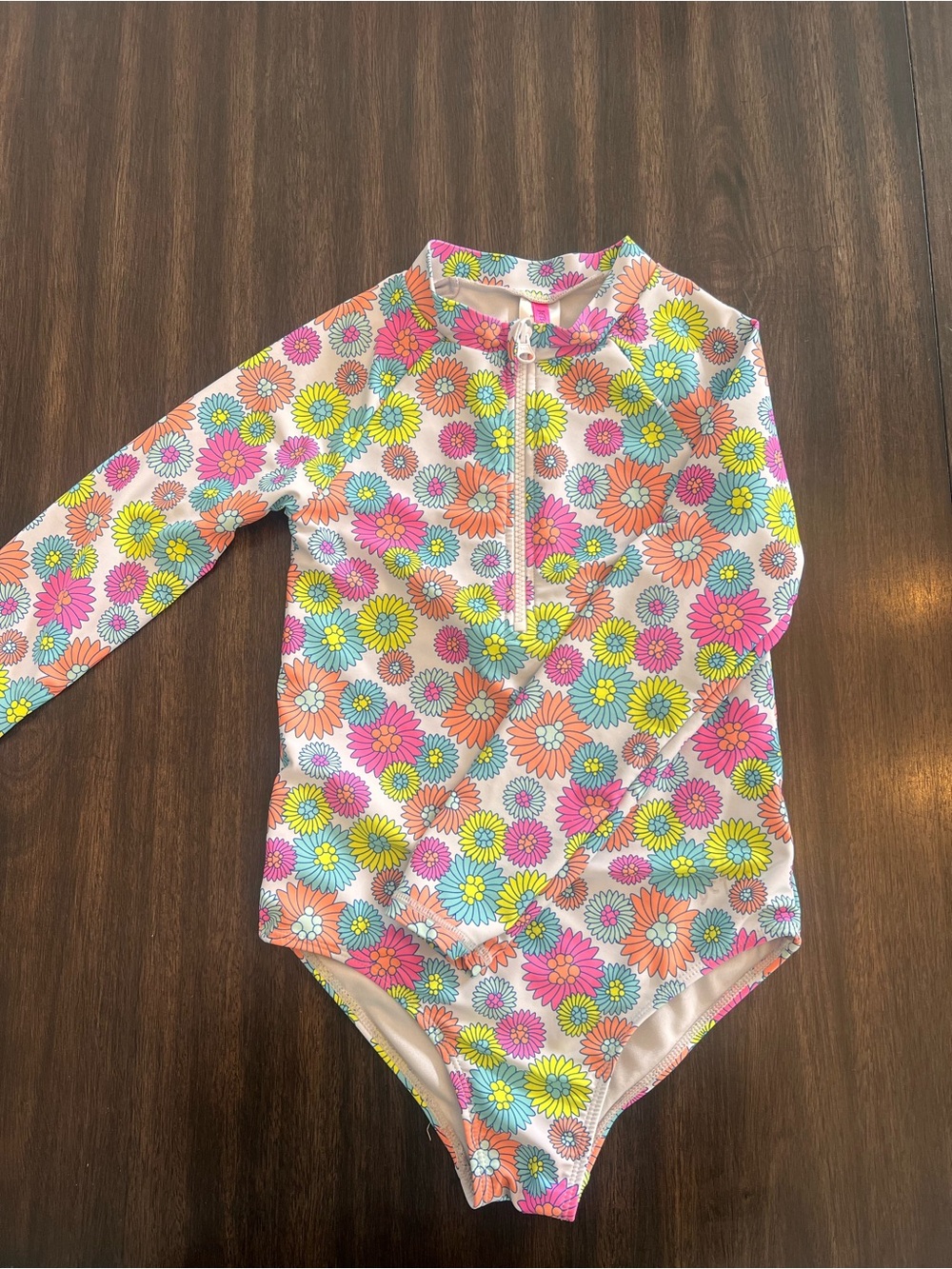 Betsey Johnson Girls One-Piece Rash Guard Swimsuit